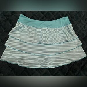 Kyodan Aqua and White Striped Skirt